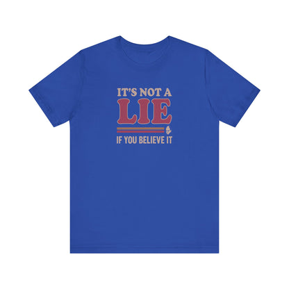 It’s Not a Lie, If You Believe It — George Costanza Retro Tee (Dark)