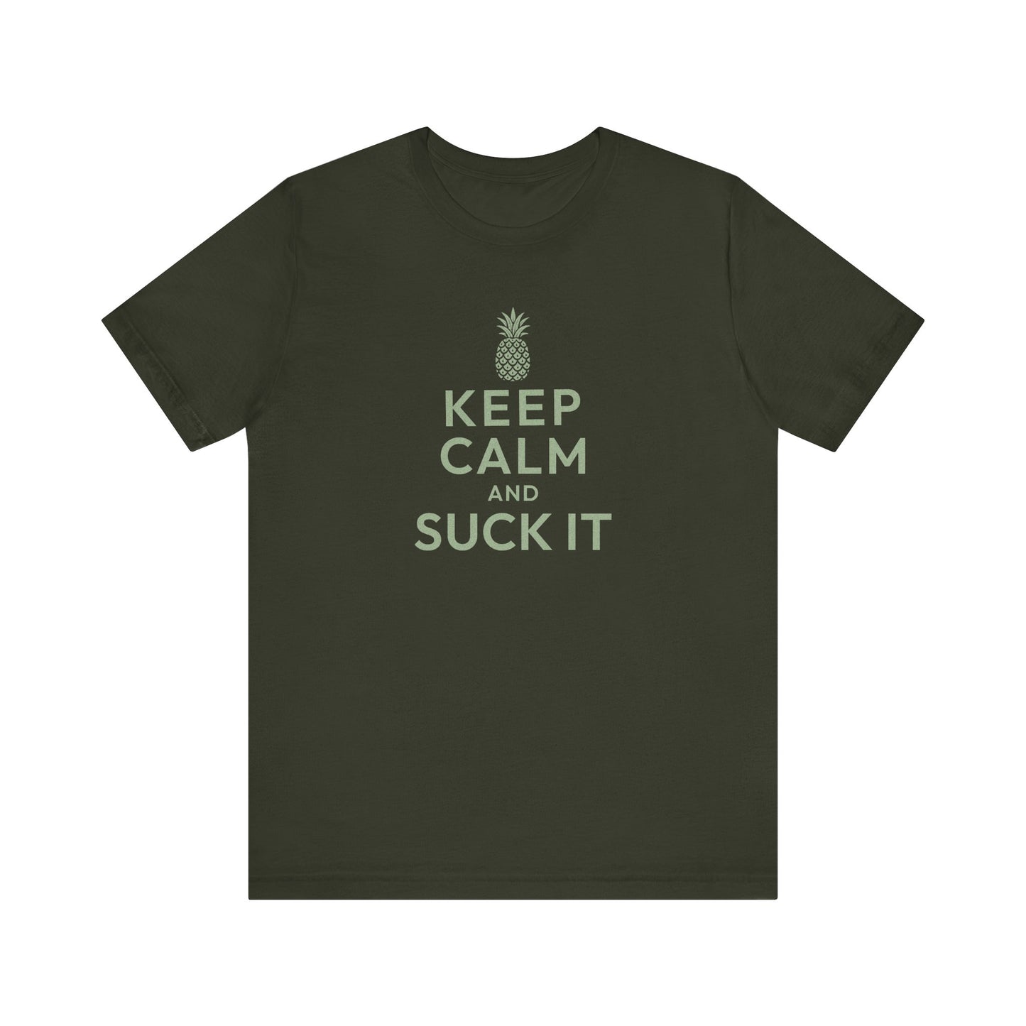 Keep Calm and Suck It — Psych Retro Tee (Dark)