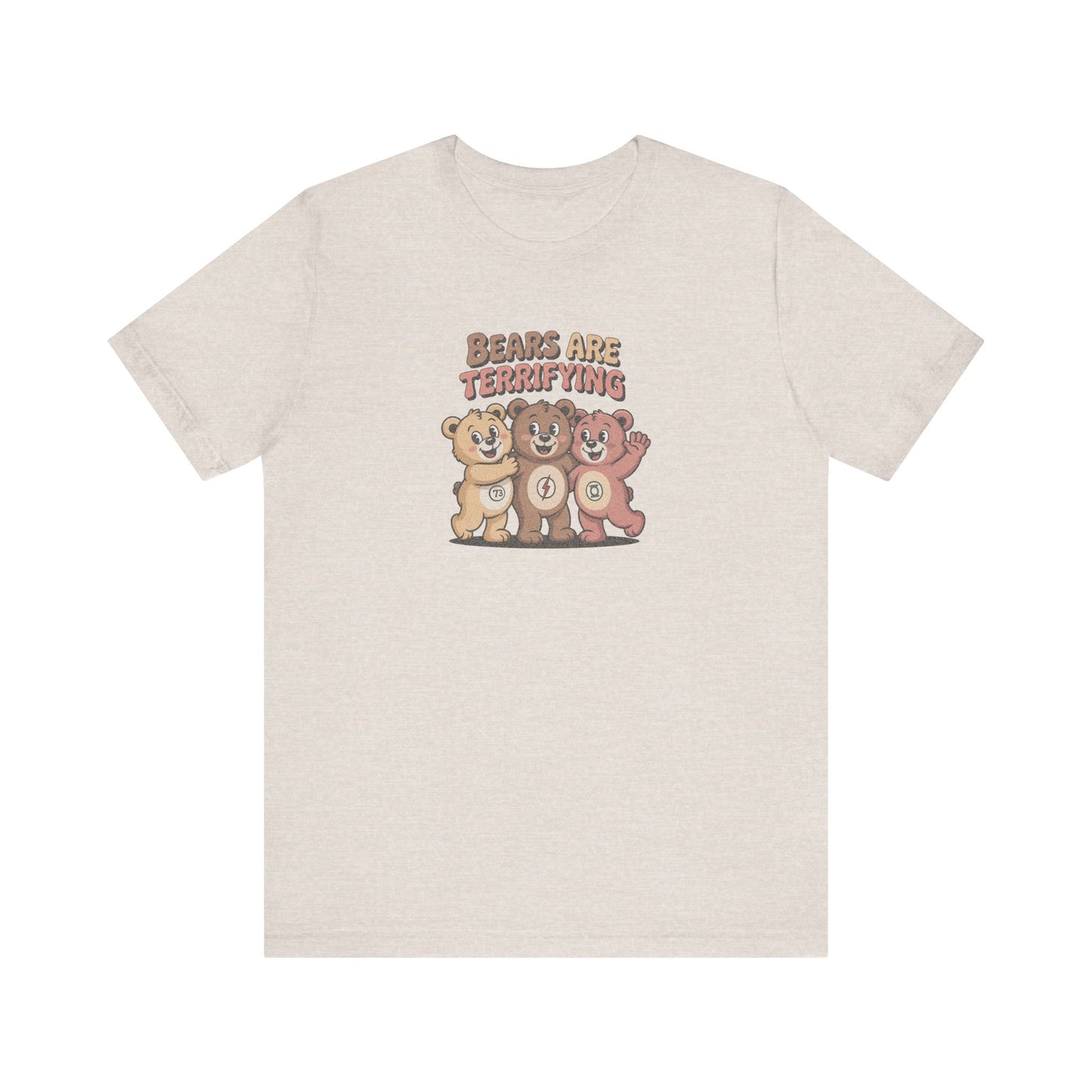 Bears Are Terrifying (Cute Remix) — Retro Tee (Light)
