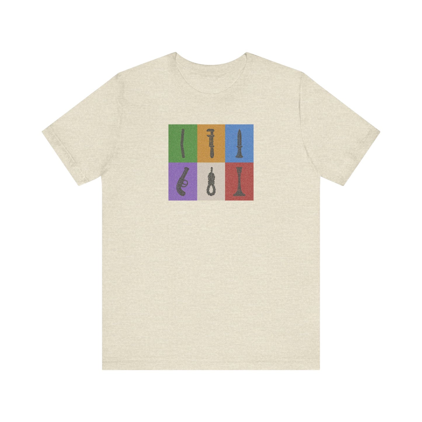 Six Ways Into the Evidence Locker — Clue Retro Tee (Light)