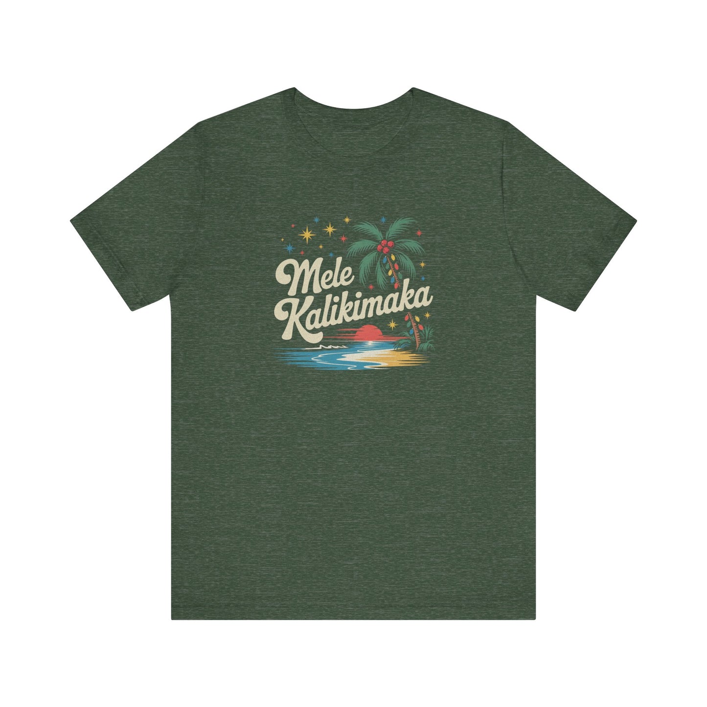 Mele Kalikimaka — Retro Hawaiian Christmas Tee (Dark)