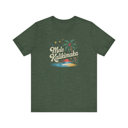 Mele Kalikimaka — Retro Hawaiian Christmas Tee (Dark)