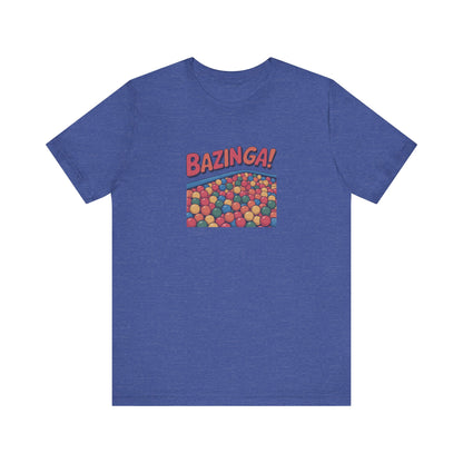 Bazinga! Ball Pit — Big Bang Theory Retro Tee (Dark)