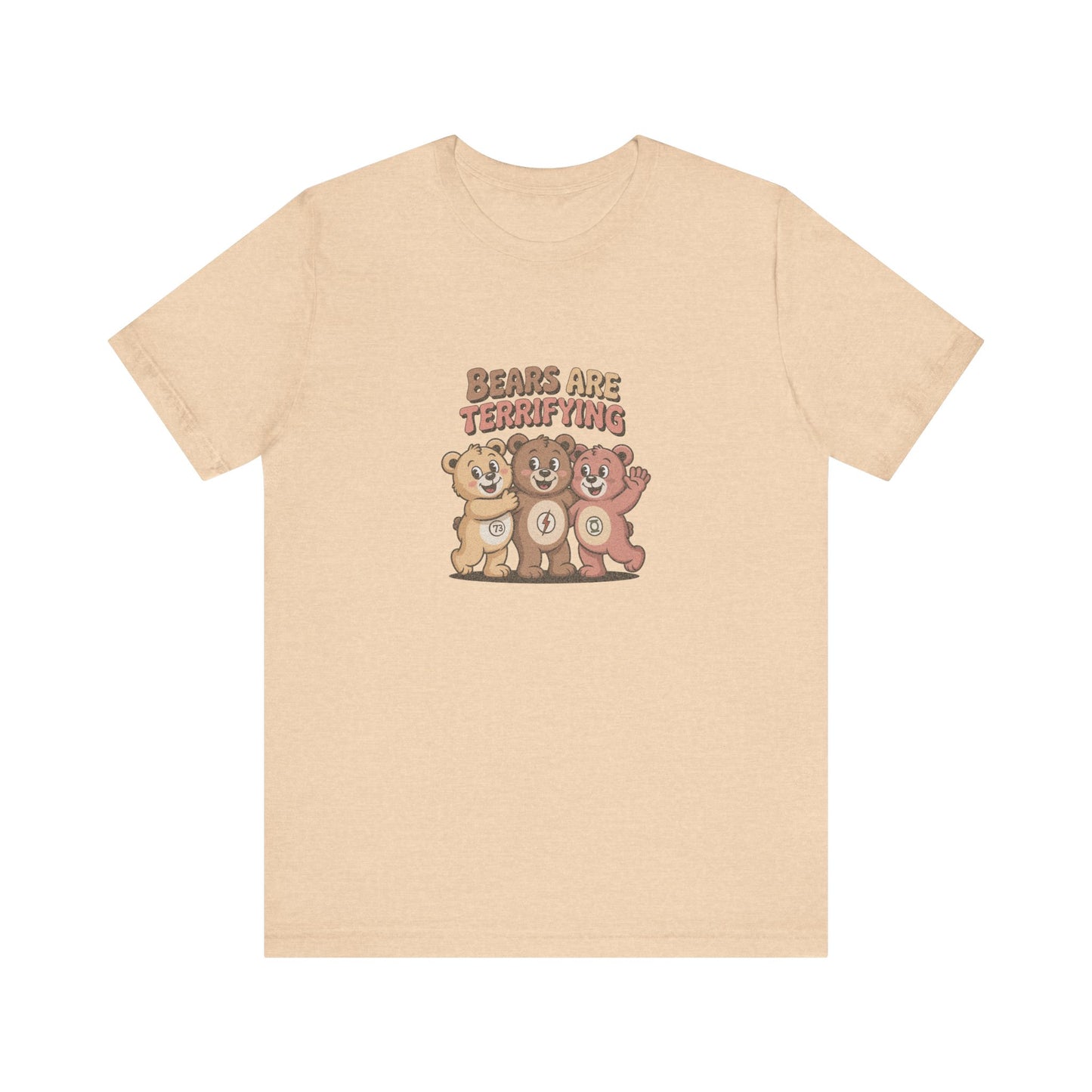 Bears Are Terrifying (Cute Remix) — Retro Tee (Light)
