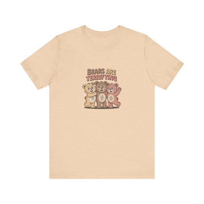 Bears Are Terrifying (Cute Remix) — Retro Tee (Light)