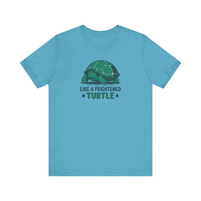 Like a Frightened Turtle — George Costanza Shrinkage Retro Tee (Light)
