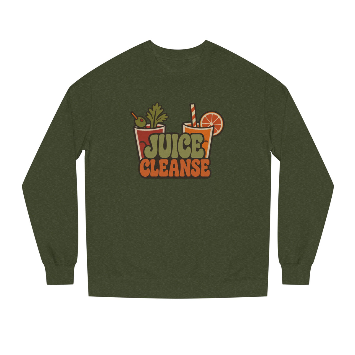 Juice Cleanse Liquid Diet — Boozy Brunch Retro Sweatshirt (Dark)