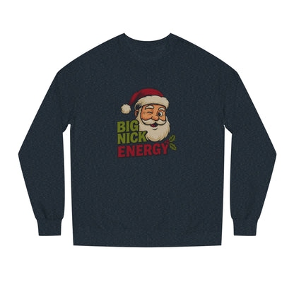 Big Nick Energy — Retro Santa Christmas Sweatshirt (Dark)