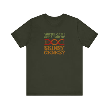 Pair of Skinny Genes (Colorful) — Retro Graphic Tee (Dark)