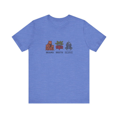 Bears, Beets, Battlestar (Captions) — Retro Tee (Light)