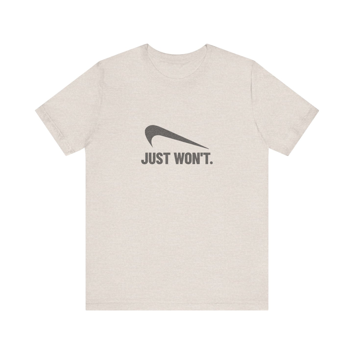 Just Won’t Athletic Parody — Retro Workout Tee (Light)