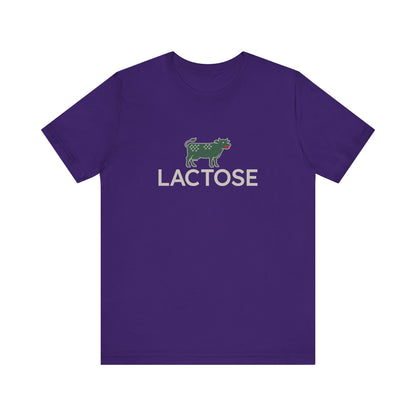 Life is a Beautiful… Typo – LACTOSE Logo Parody Retro Tee (Dark)