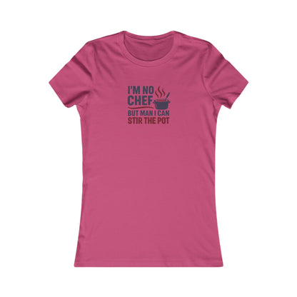 I'm No Chef, But Man I Stir the Pot — Retro Women's Tee (Light)