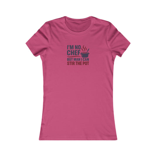 I'm No Chef, But Man I Stir the Pot — Retro Women's Tee (Light)