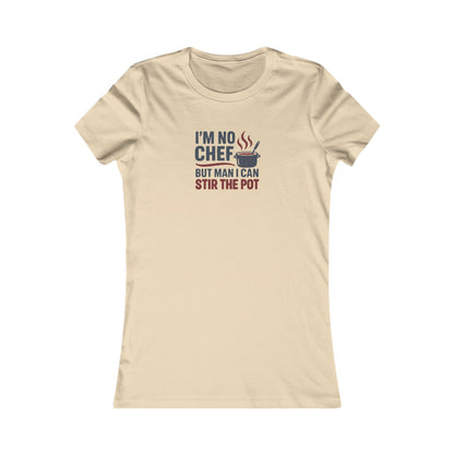 I'm No Chef, But Man I Stir the Pot — Retro Women's Tee (Light)
