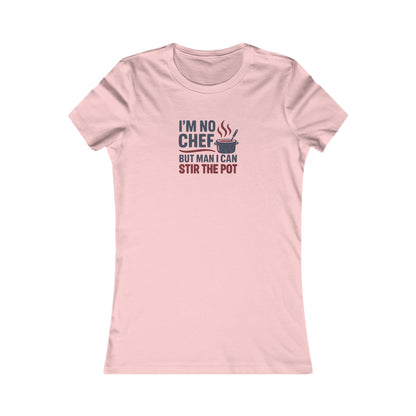I'm No Chef, But Man I Stir the Pot — Retro Women's Tee (Light)