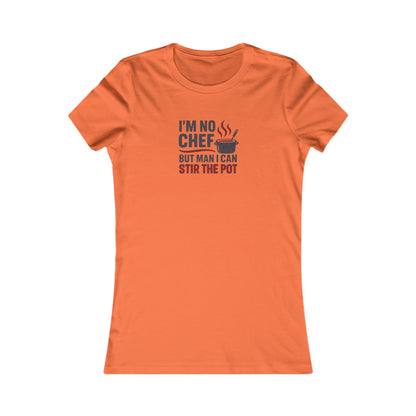 I'm No Chef, But Man I Stir the Pot — Retro Women's Tee (Light)
