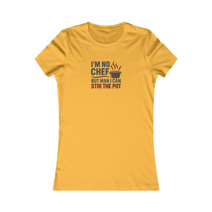 I'm No Chef, But Man I Stir the Pot — Retro Women's Tee (Light)