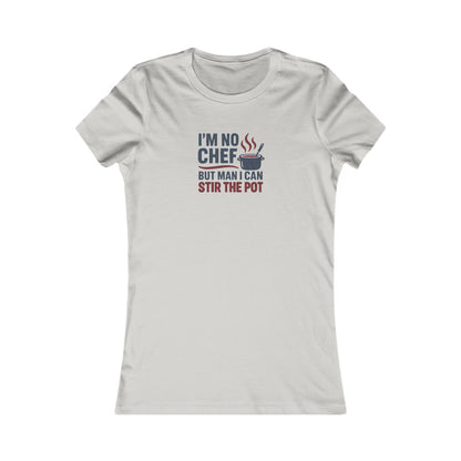 I'm No Chef, But Man I Stir the Pot — Retro Women's Tee (Light)