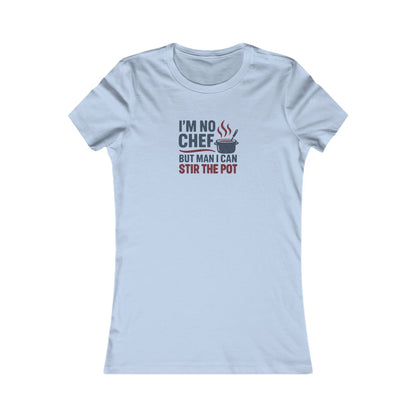 I'm No Chef, But Man I Stir the Pot — Retro Women's Tee (Light)