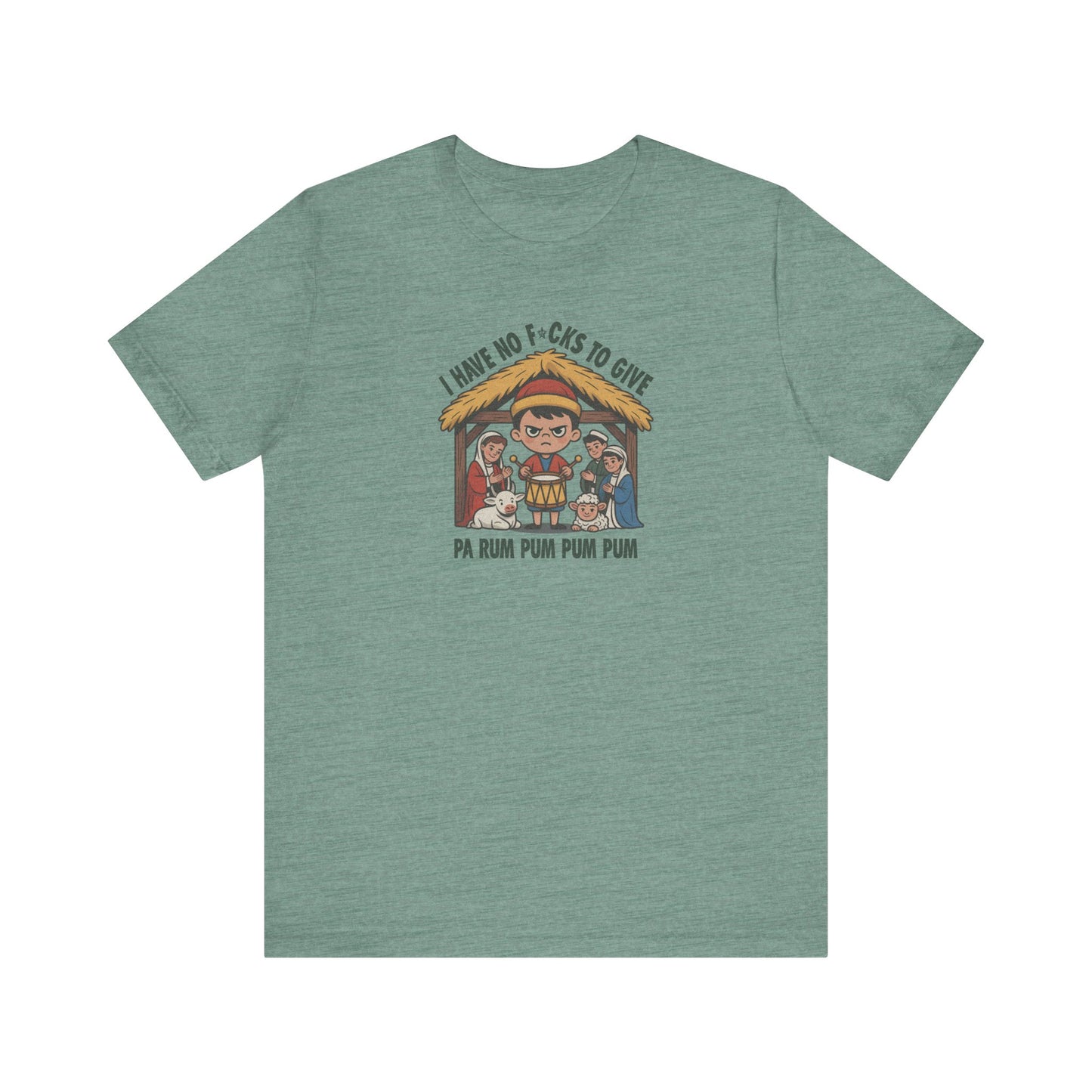 I Have No F*cks to Give — Little Drummer Boy Retro Tee (Light)