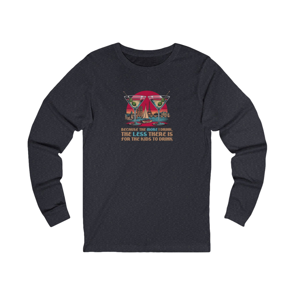 Open Bar (for the Kids) — Friends Retro Long Sleeve (Dark)