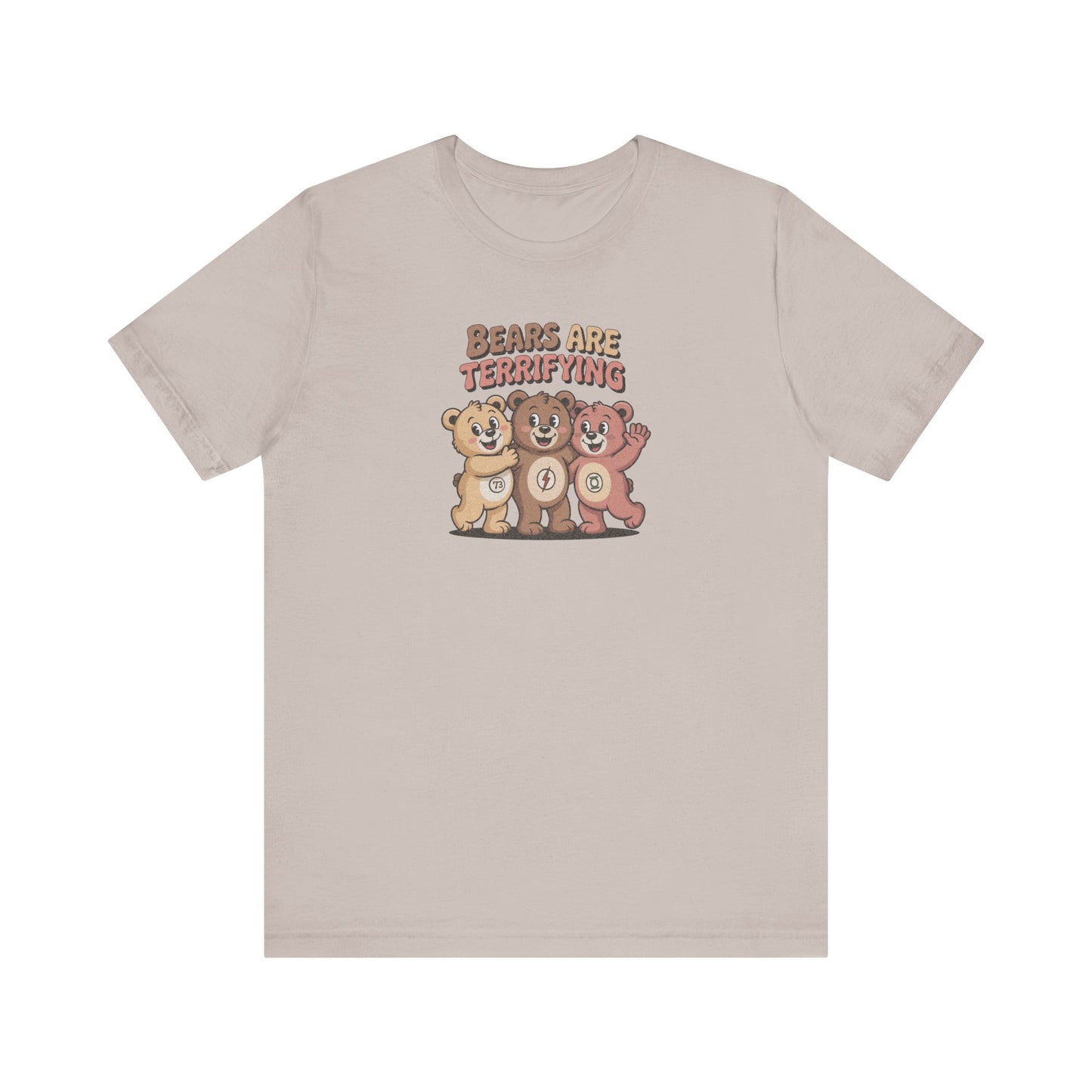 Bears Are Terrifying (Cute Remix) — Retro Tee (Light)