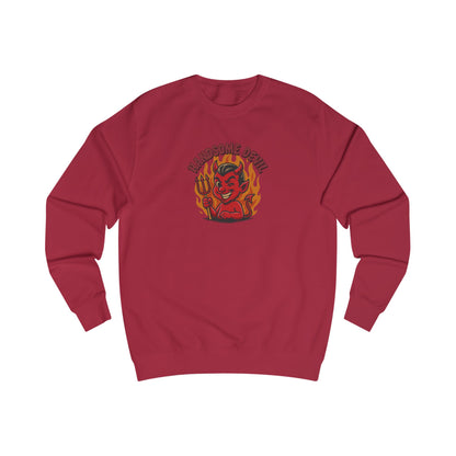 Handsome Devil — Fiery Retro Halloween Sweatshirt (Light)