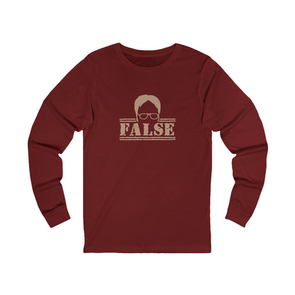 Dwight Schrute FALSE —  The Office-Inspired Long Sleeve (Dark)