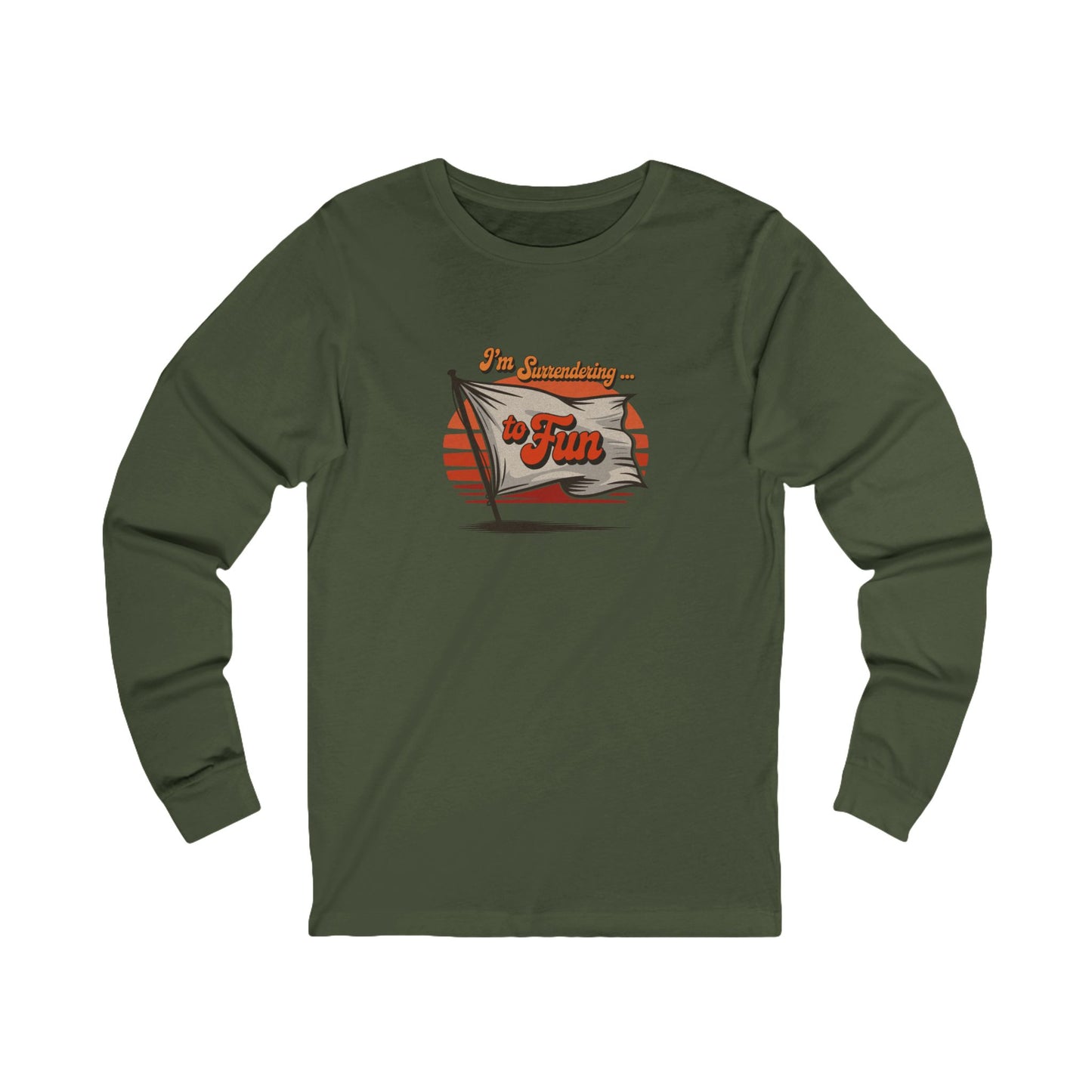 I'm Surrendering to Fun — Fun with Flags Retro Long Sleeve (Dark)