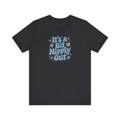 It's a Bit Nipply Out — Christmas Vacation Retro Tee (Dark)