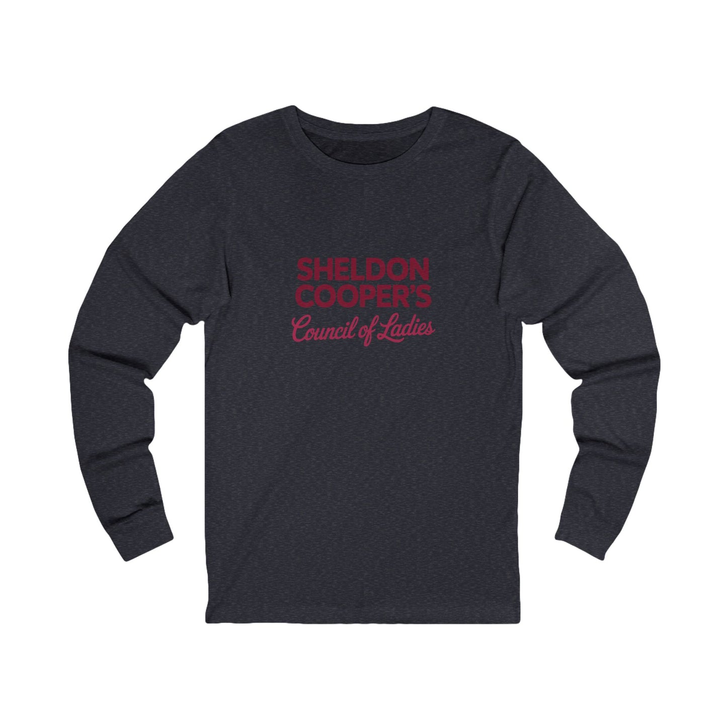 Sheldon Cooper’s Council of Ladies — TBBT Retro Long Sleeve (Dark)