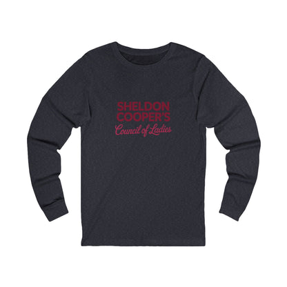 Sheldon Cooper’s Council of Ladies — TBBT Retro Long Sleeve (Dark)