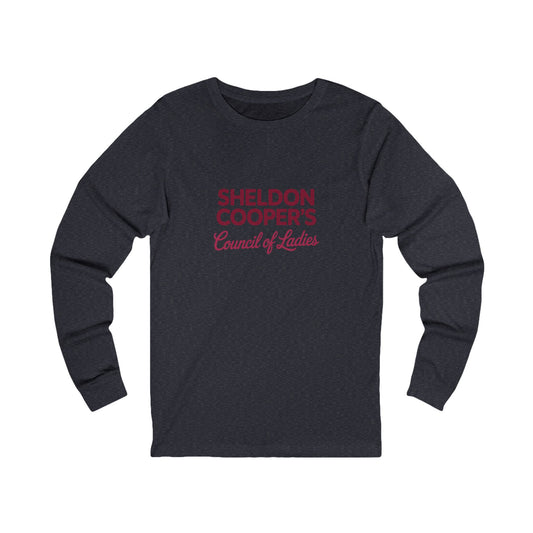 Sheldon Cooper’s Council of Ladies — TBBT Retro Long Sleeve (Dark)