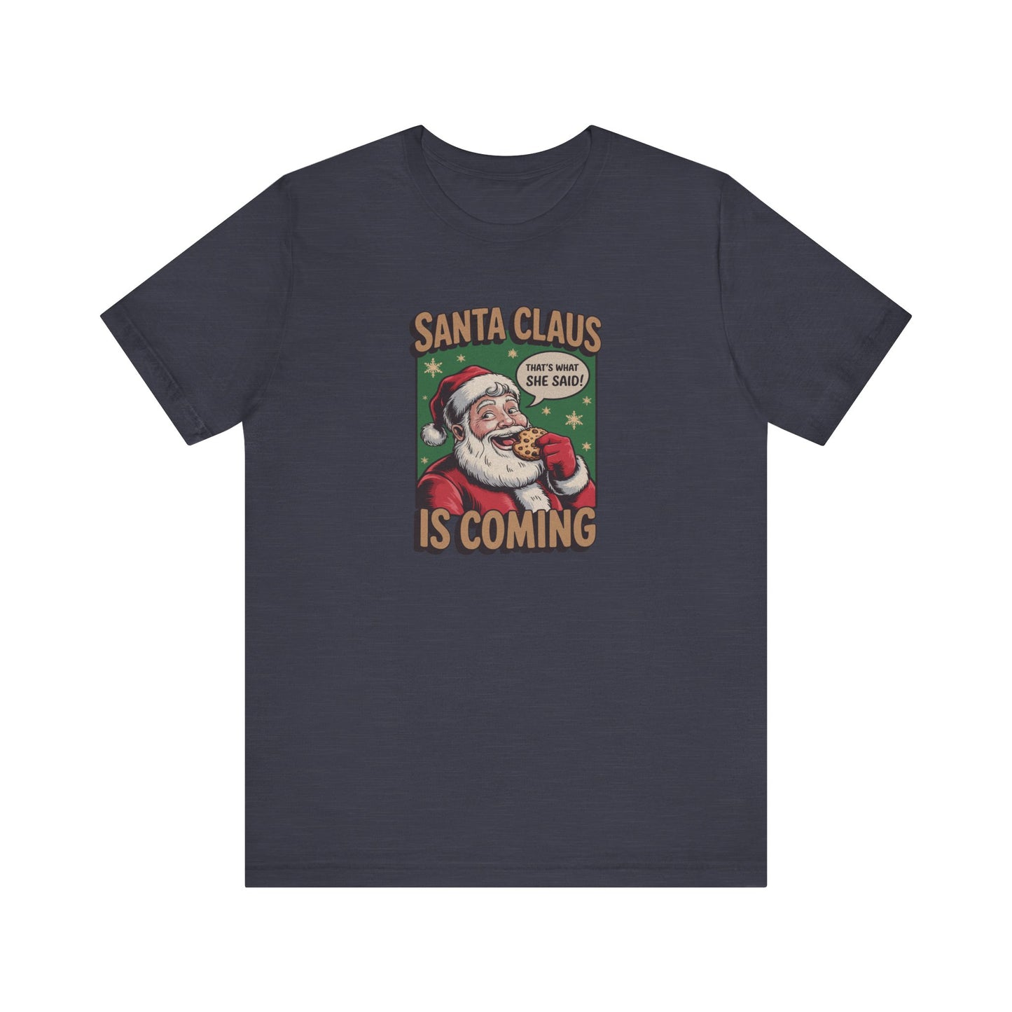 Santa Claus is Coming — Vintage Christmas Tee (Dark)