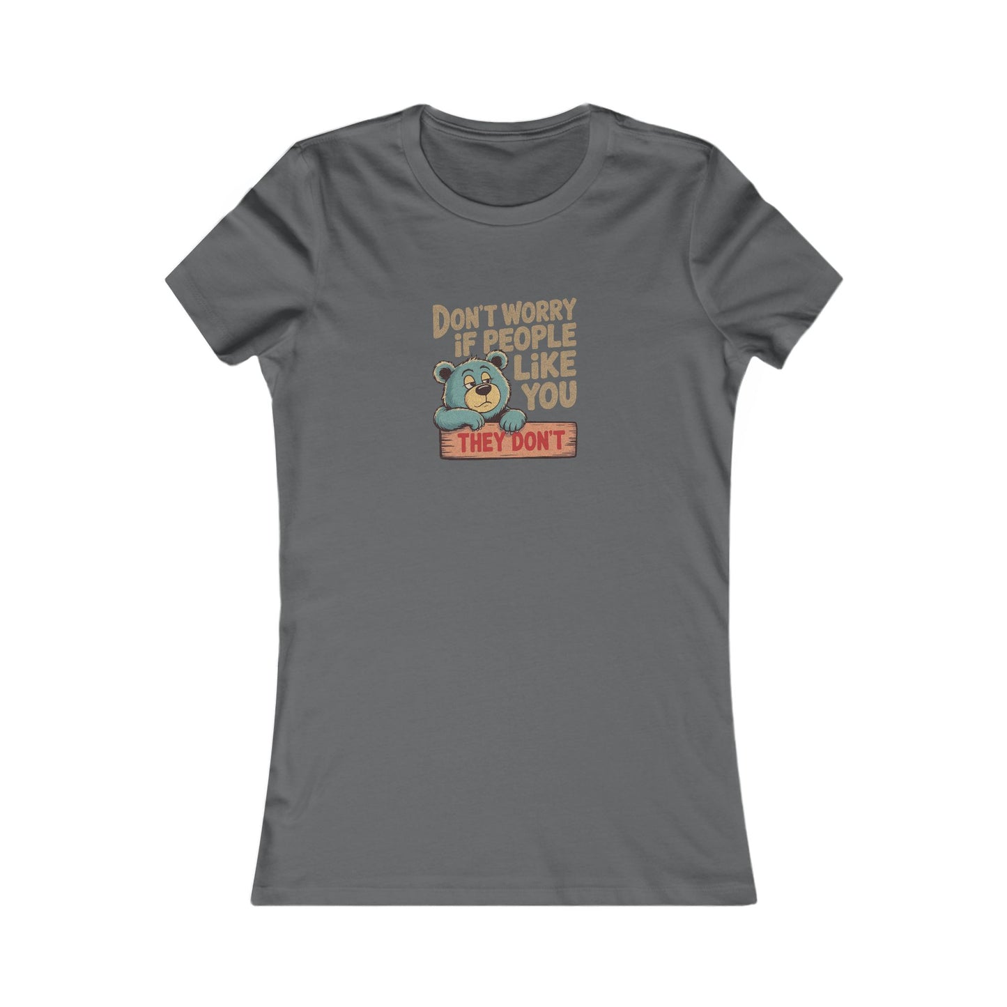 Don't Worry If People Like You (They Don't) — Retro Women's Tee (Dark)