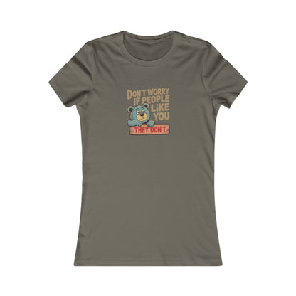 Don't Worry If People Like You (They Don't) — Retro Women's Tee (Dark)