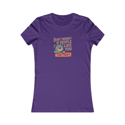 Don't Worry If People Like You (They Don't) — Retro Women's Tee (Dark)