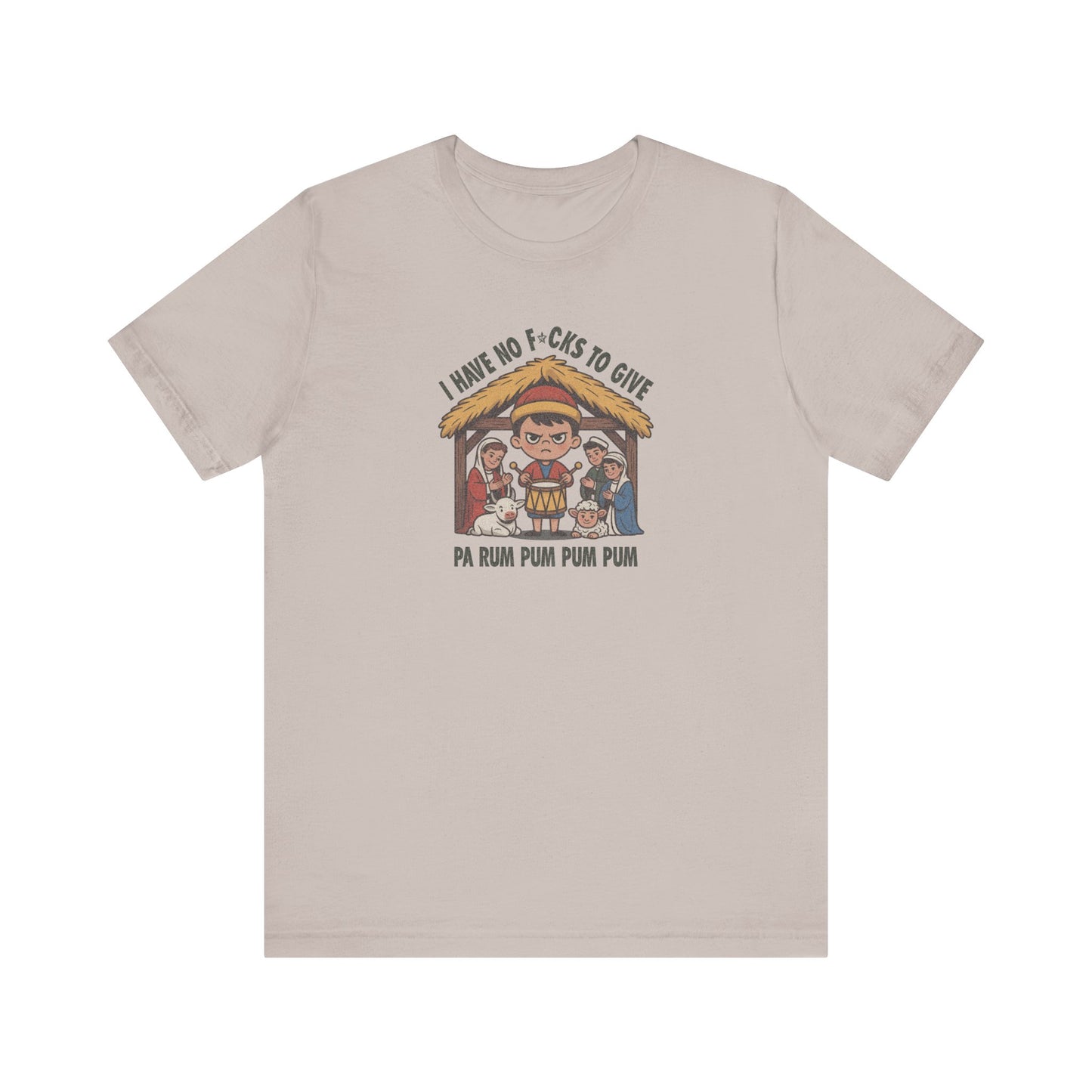 I Have No F*cks to Give — Little Drummer Boy Retro Tee (Light)