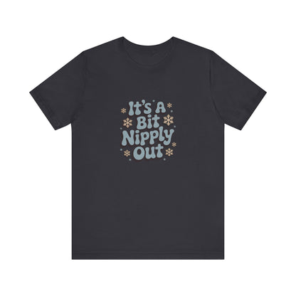 It's a Bit Nipply Out — Christmas Vacation Retro Tee (Dark)