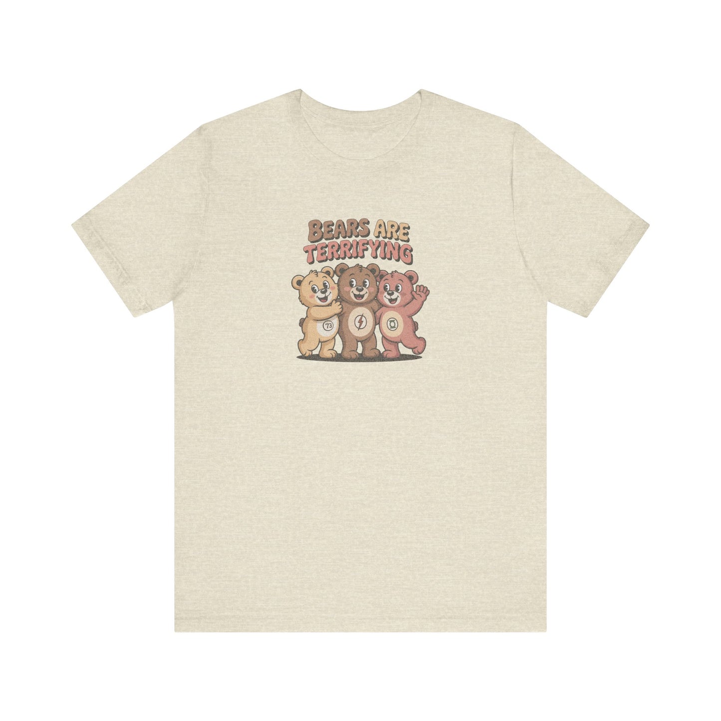 Bears Are Terrifying (Cute Remix) — Retro Tee (Light)