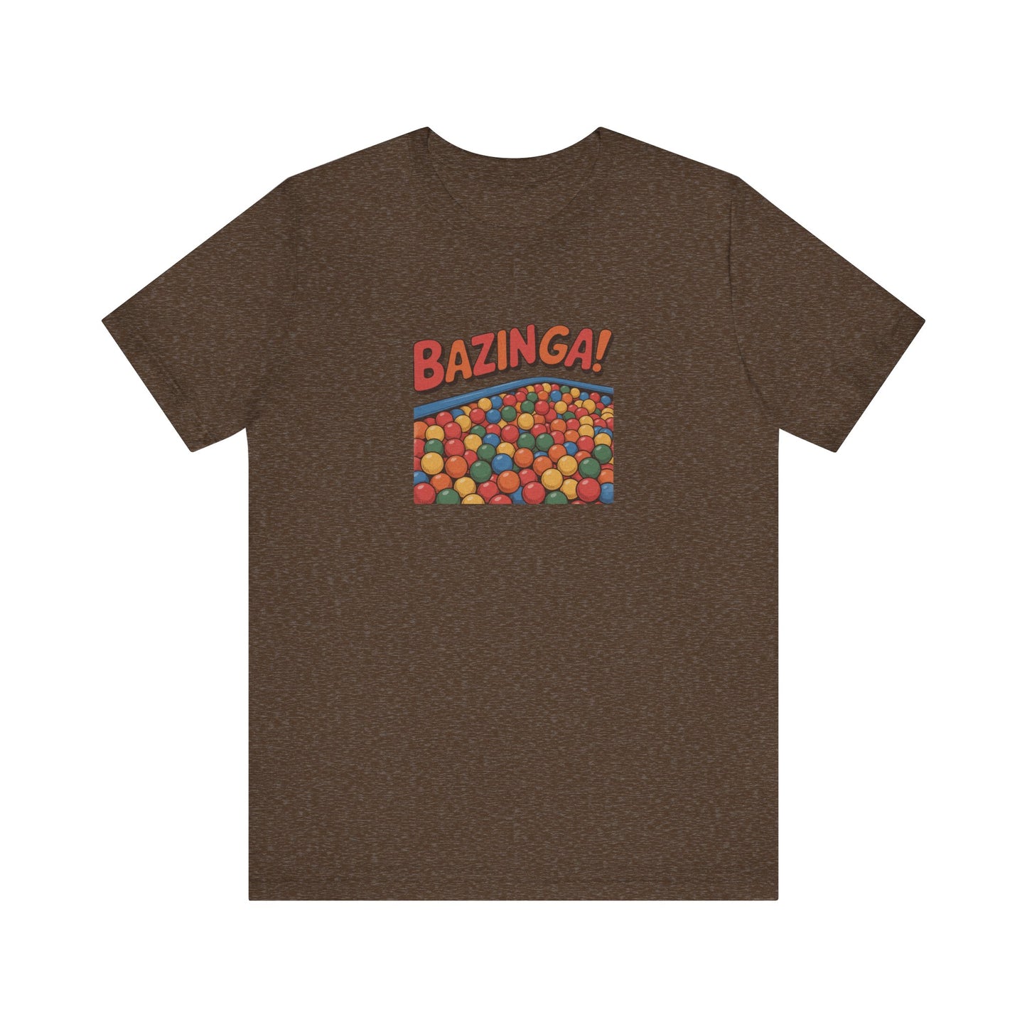 Bazinga! Ball Pit — Big Bang Theory Retro Tee (Dark)