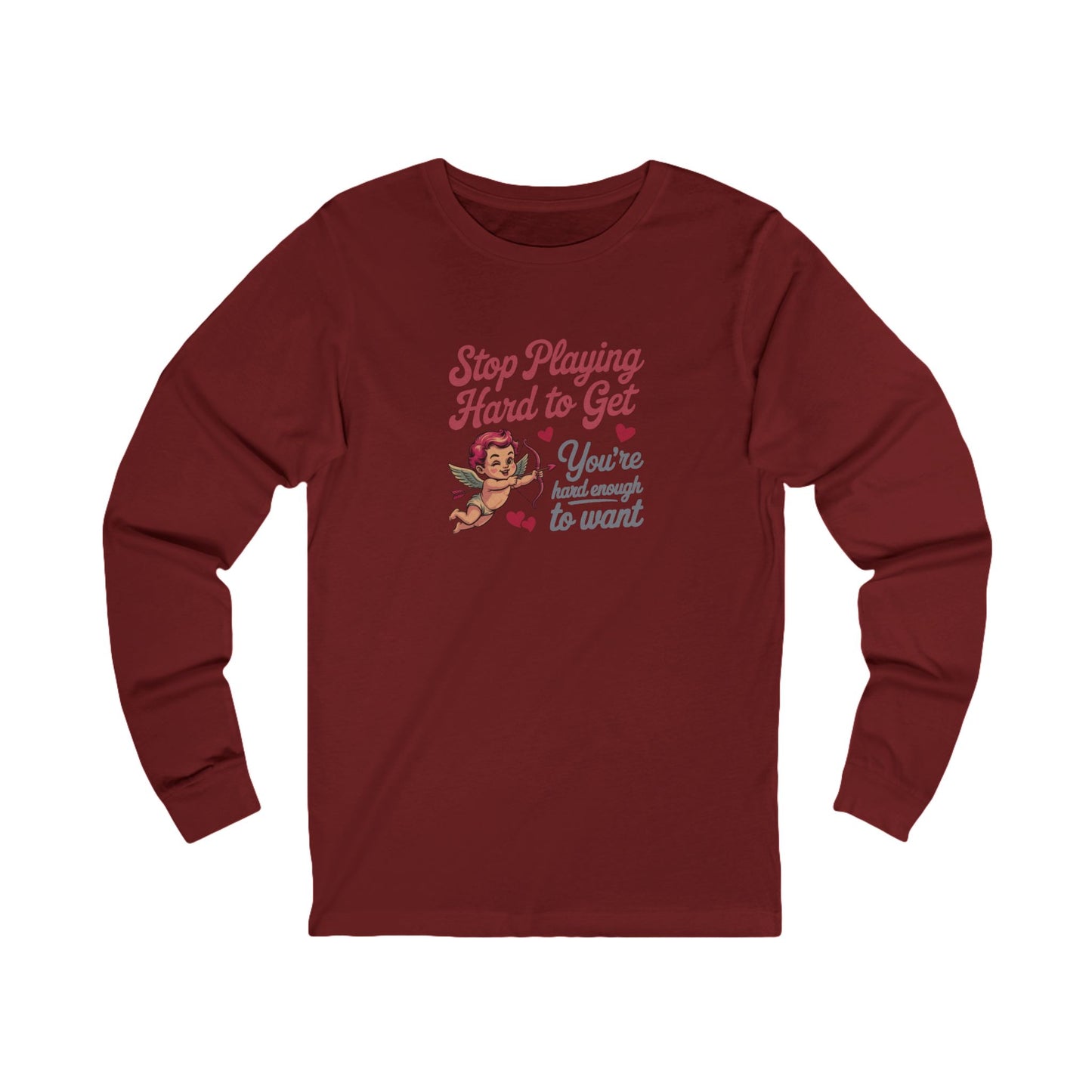 Stop Playing Hard to Get — Retro Cupid Long Sleeve (Dark)
