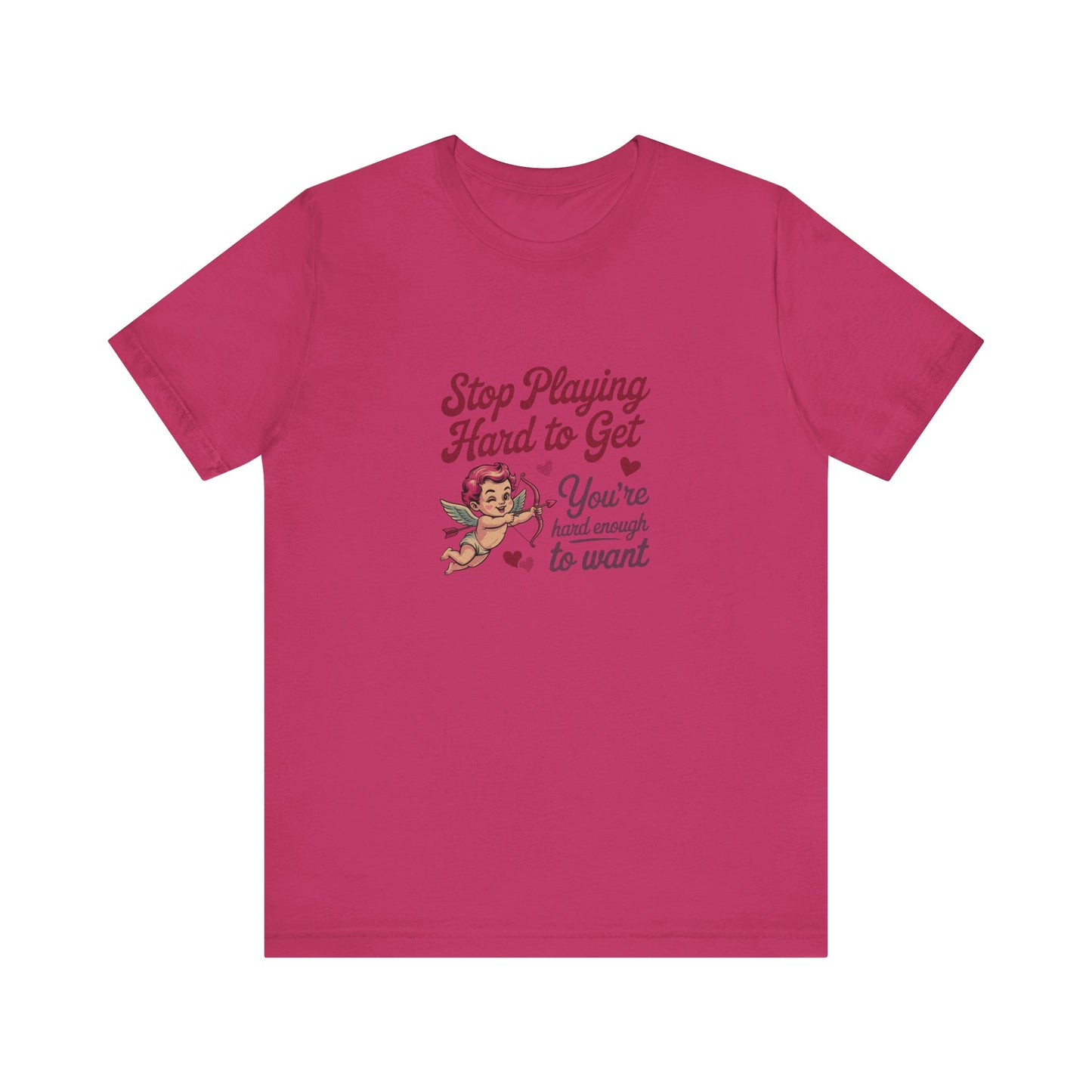 Stop Playing Hard to Get — Retro Cupid Tee (Light)