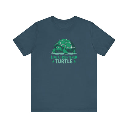 Like a Frightened Turtle — George Costanza Shrinkage Retro Tee (Dark)