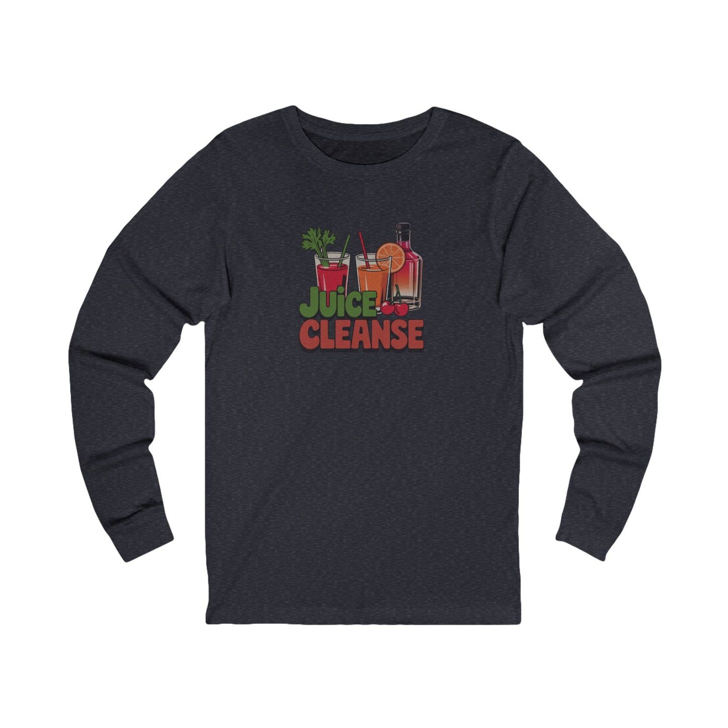 Juice Cleanse Liquid Diet — Boozy Brunch Retro Long Sleeve (Dark)