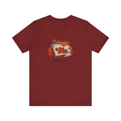 I'm Surrendering to Fun — Fun with Flags Retro Tee (Dark)