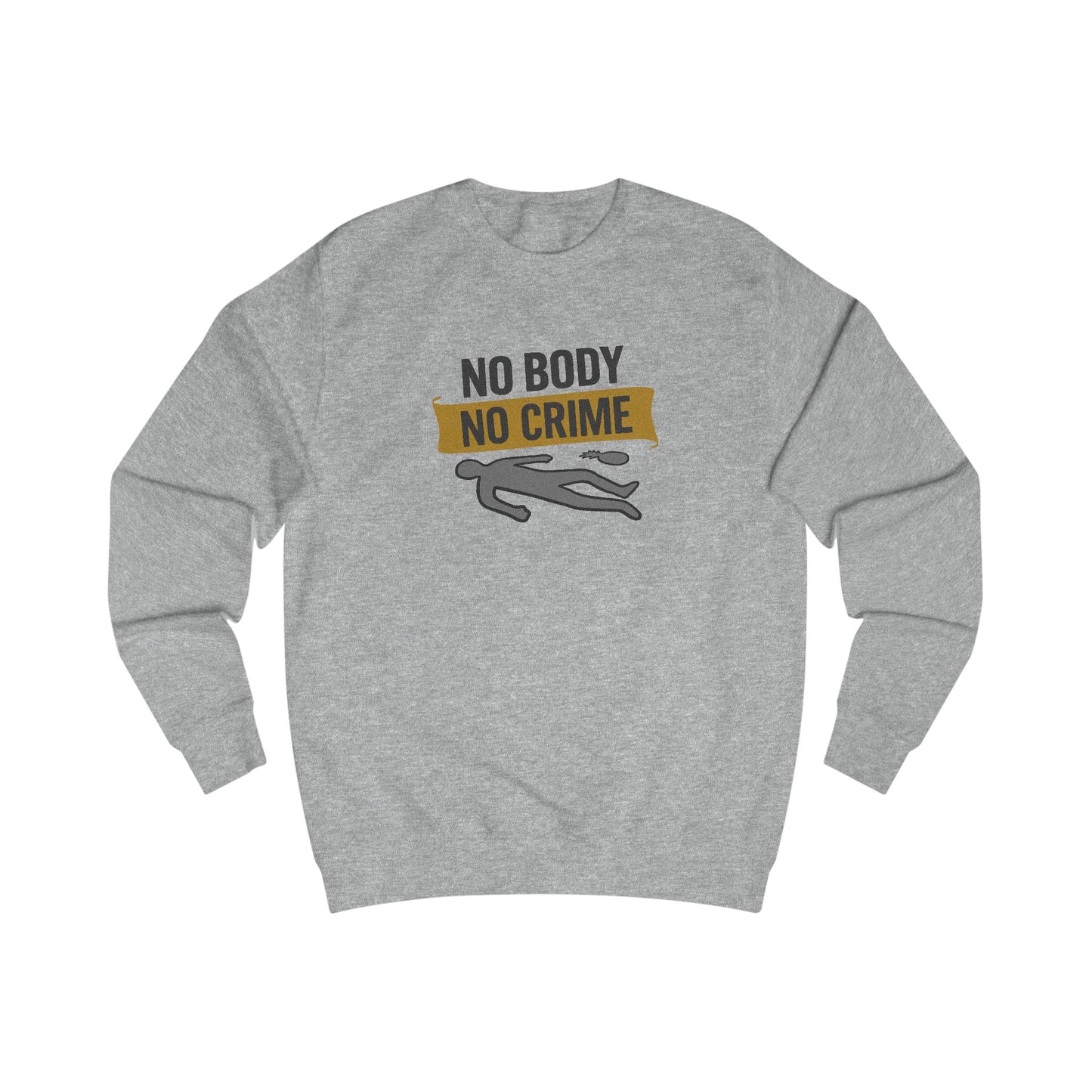 No Body, No Crime — Psych Crime Scene Retro Sweatshirt (Light)