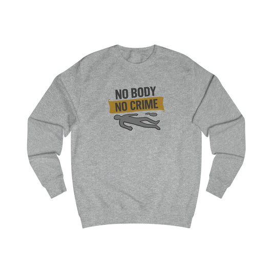 No Body, No Crime — Psych Crime Scene Retro Sweatshirt (Light)