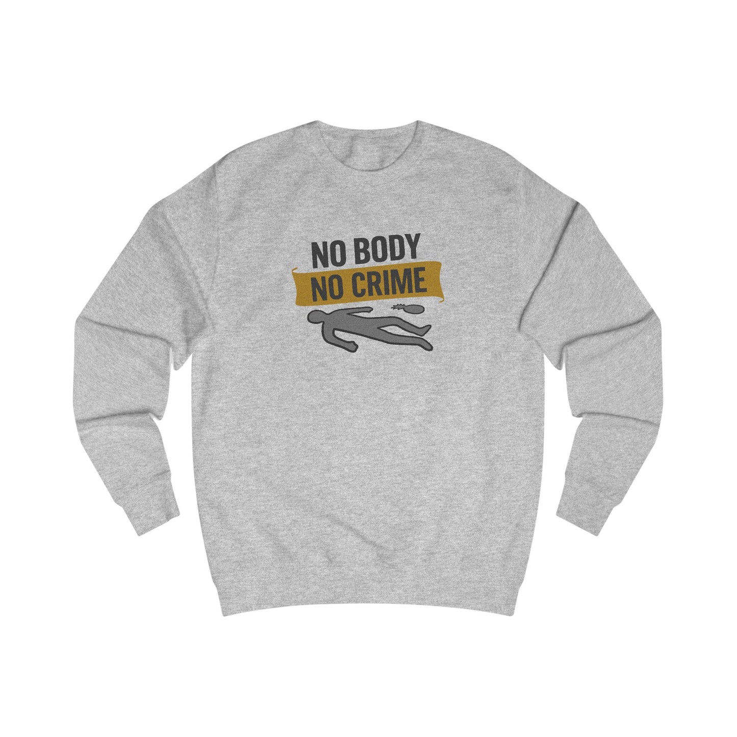 No Body, No Crime — Psych Crime Scene Retro Sweatshirt (Light)